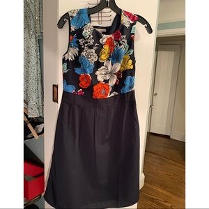 Banana republic navy and floral dress